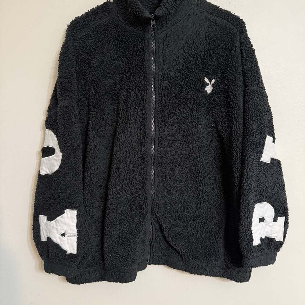 Playboy Double Header Sherpa Fleece Full‎ Zip Jacket